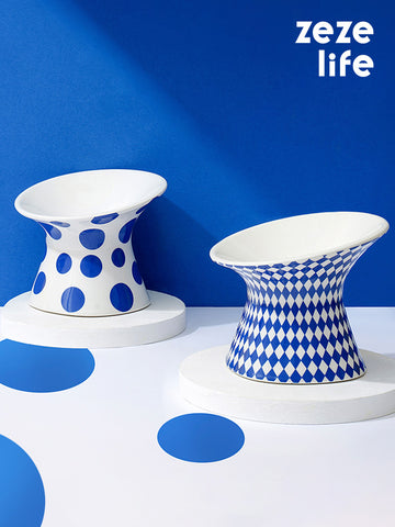 Zeze | Popart Ceramic Pet Bowl - Blue