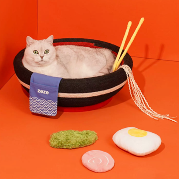 Zeze | Big Ramen Bowl Cat Scratcher – 48cm Rope Scratching Bed