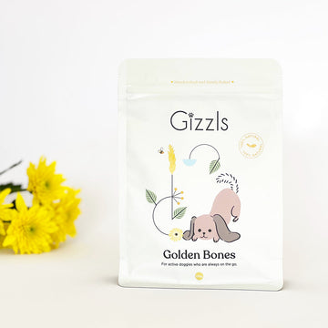Gizzls | Golden Bones - Peanut Butter & Turmeric Big Dog Treats