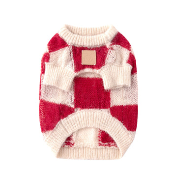 Over Glam | Mono Square Thin Knitwear - Cats and Dogs